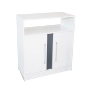  Comoda Verona 2 usi, Alb/Gri, 75 x 87 x 39 cm